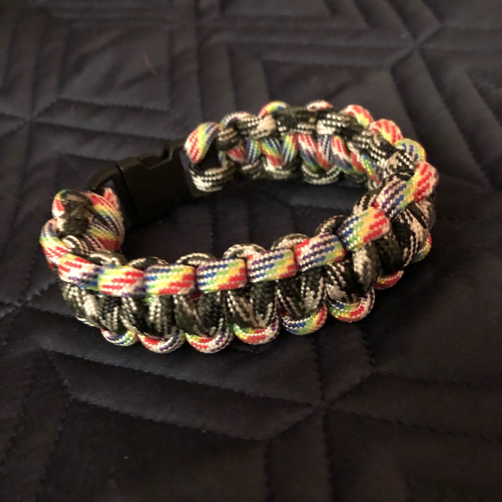 Hand made rope braided clip bracelet